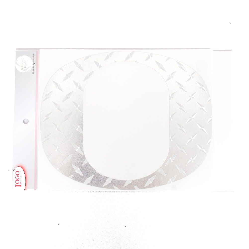 Classic Oregon O, Logo Brand, Grey, Decal - Outside Application, Home & Auto, 9", Diamond Plate, Chrome color, 907750